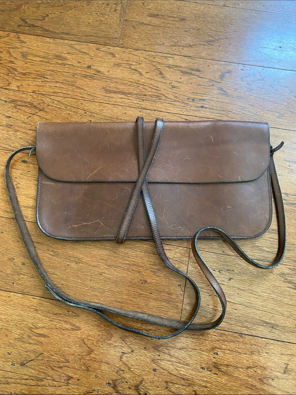 Leather messenger Art portfolio bag
